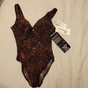 Miraclesuit leopard print swimsuit. is a size 12.